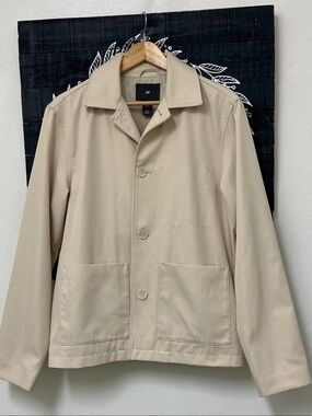 H&M Men's Cream Jacket - Small
